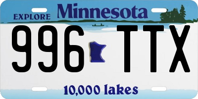 MN license plate 996TTX