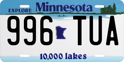 MN license plate 996TUA