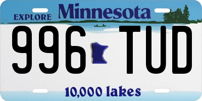 MN license plate 996TUD