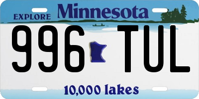 MN license plate 996TUL
