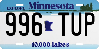 MN license plate 996TUP