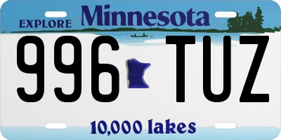 MN license plate 996TUZ