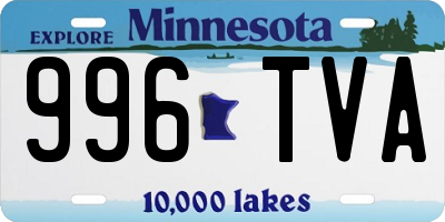 MN license plate 996TVA