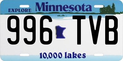 MN license plate 996TVB