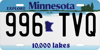 MN license plate 996TVQ
