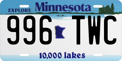 MN license plate 996TWC