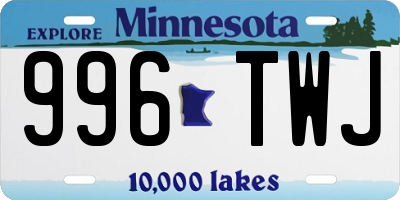 MN license plate 996TWJ