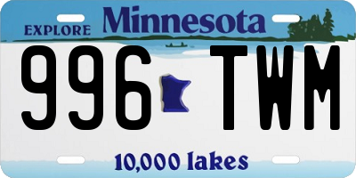 MN license plate 996TWM