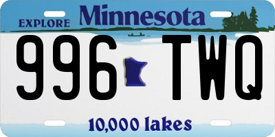 MN license plate 996TWQ
