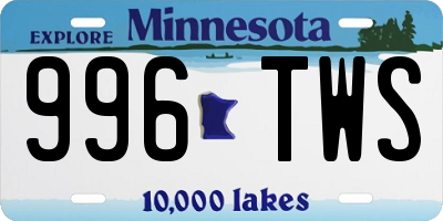 MN license plate 996TWS