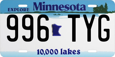 MN license plate 996TYG
