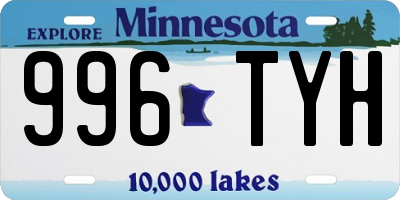 MN license plate 996TYH