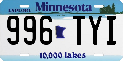 MN license plate 996TYI