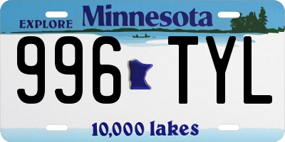 MN license plate 996TYL