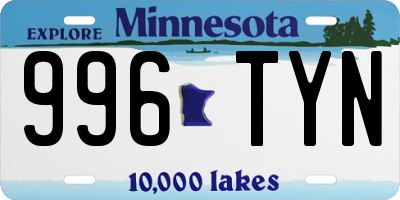 MN license plate 996TYN