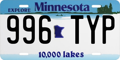 MN license plate 996TYP
