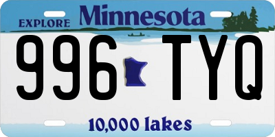 MN license plate 996TYQ