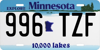 MN license plate 996TZF
