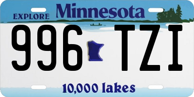 MN license plate 996TZI