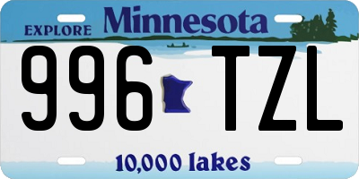 MN license plate 996TZL