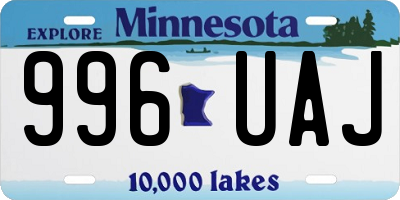 MN license plate 996UAJ