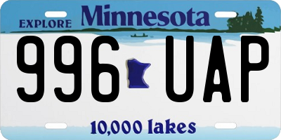 MN license plate 996UAP