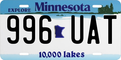 MN license plate 996UAT