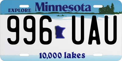 MN license plate 996UAU