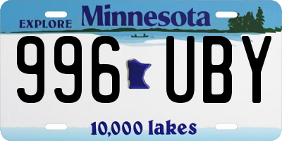 MN license plate 996UBY