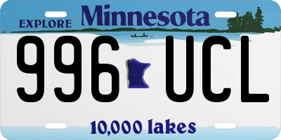 MN license plate 996UCL