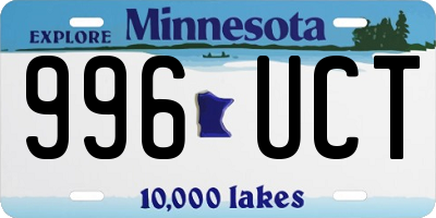 MN license plate 996UCT