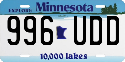 MN license plate 996UDD