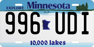MN license plate 996UDI