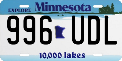 MN license plate 996UDL