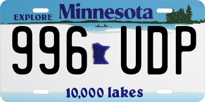 MN license plate 996UDP