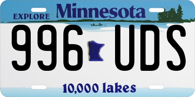 MN license plate 996UDS