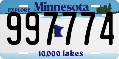 MN license plate 997774