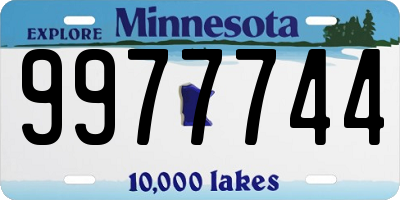 MN license plate 9977744