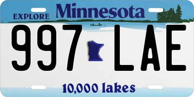 MN license plate 997LAE