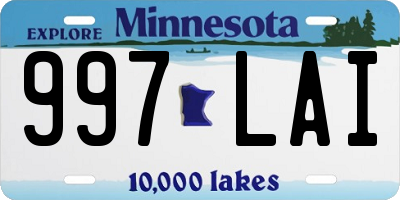 MN license plate 997LAI