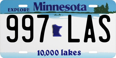 MN license plate 997LAS