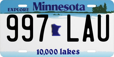 MN license plate 997LAU