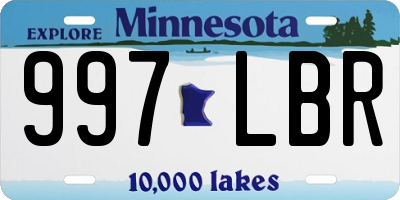 MN license plate 997LBR