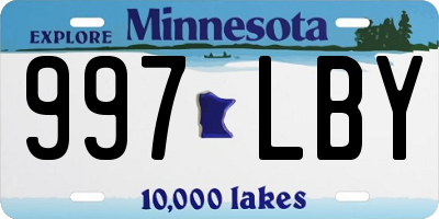 MN license plate 997LBY