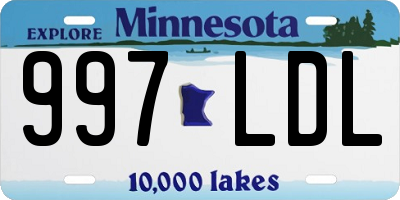 MN license plate 997LDL