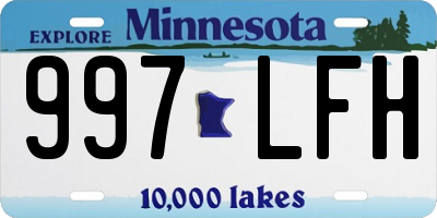 MN license plate 997LFH