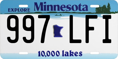 MN license plate 997LFI