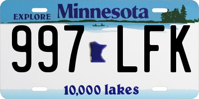 MN license plate 997LFK