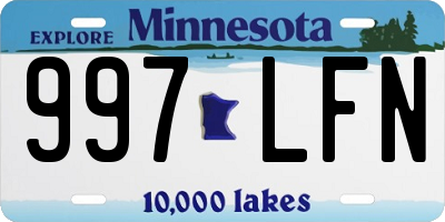 MN license plate 997LFN
