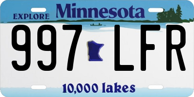 MN license plate 997LFR